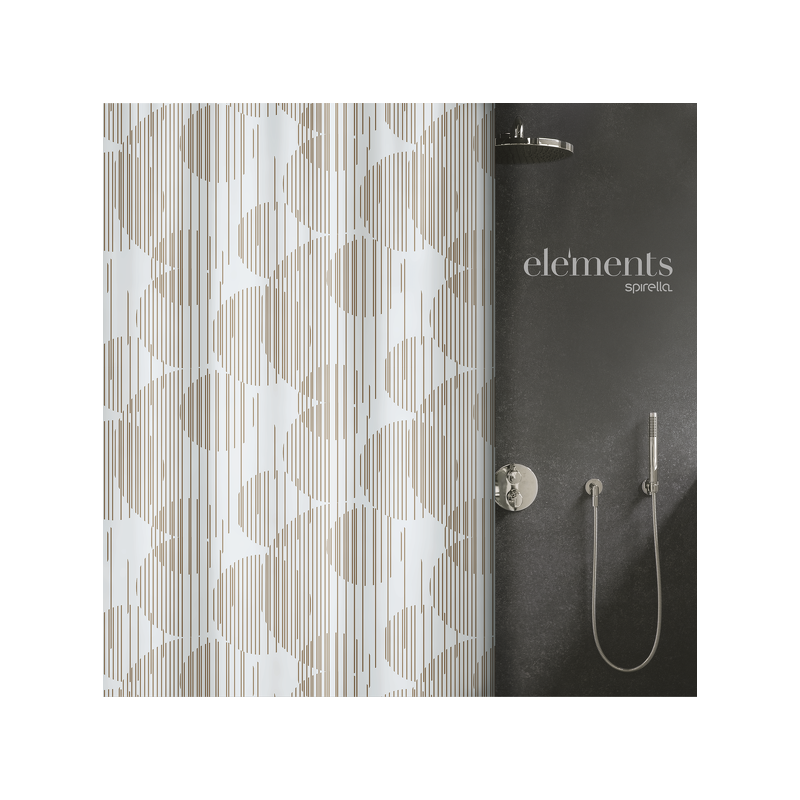 Elements by Spirella Tenda doccia Poliestere RAIO 180x180cm Beige Spirella