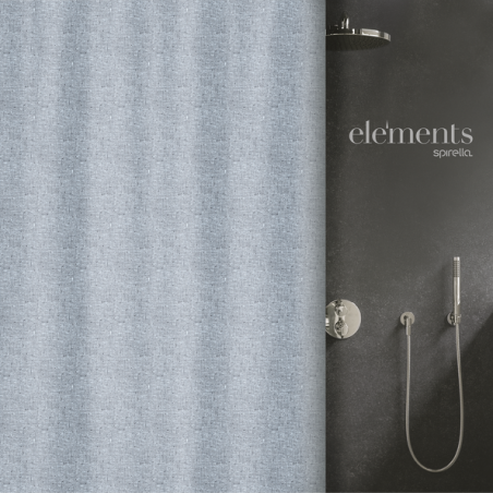 Elements by Spirella Shower curtain Polyester ILO 120x200cm Denim Blue Spirella