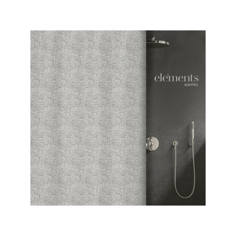 Elements by Spirella Cortina de ducha Poliéster ILO 240x200cm Gris Antarcita Spirella