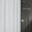 Elements by Spirella Shower curtain Polyester PURE 180x180cm White Spirella