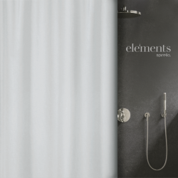 Elements by Spirella Shower curtain Polyester PURE 240x180cm White