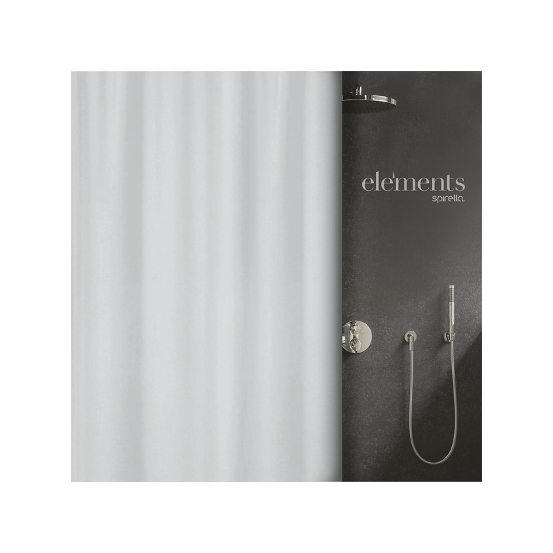 Elements by Spirella Duschvorhang Polyester PURE 240x180cm Weiß Spirella