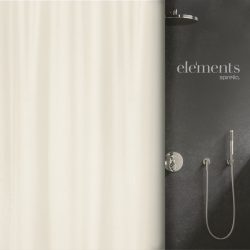Elements by Spirella Duschvorhang Polyester PURE 180x200cm Beige