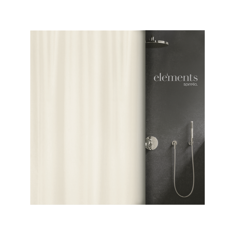 Elements by Spirella Cortina de ducha Poliéster PURE 240x200cm Beige Spirella