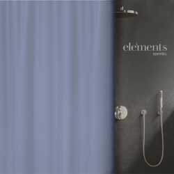 Elements by Spirella Duschvorhang Polyester PURE 240x200cm Blau