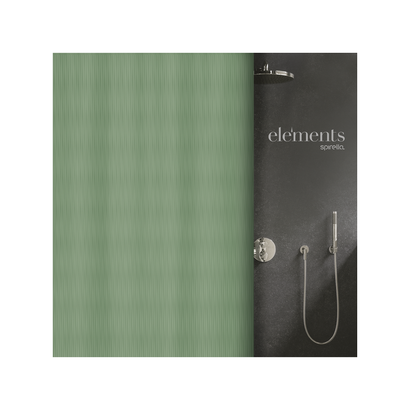 Elements by Spirella Cortina de ducha Poliéster MERA 180x200 cm Verde Spirella