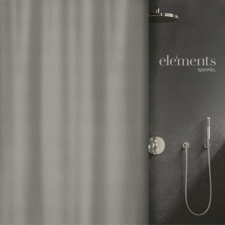 Elements by Spirella Shower curtain Polyester MERA 180x180cm Gray Spirella