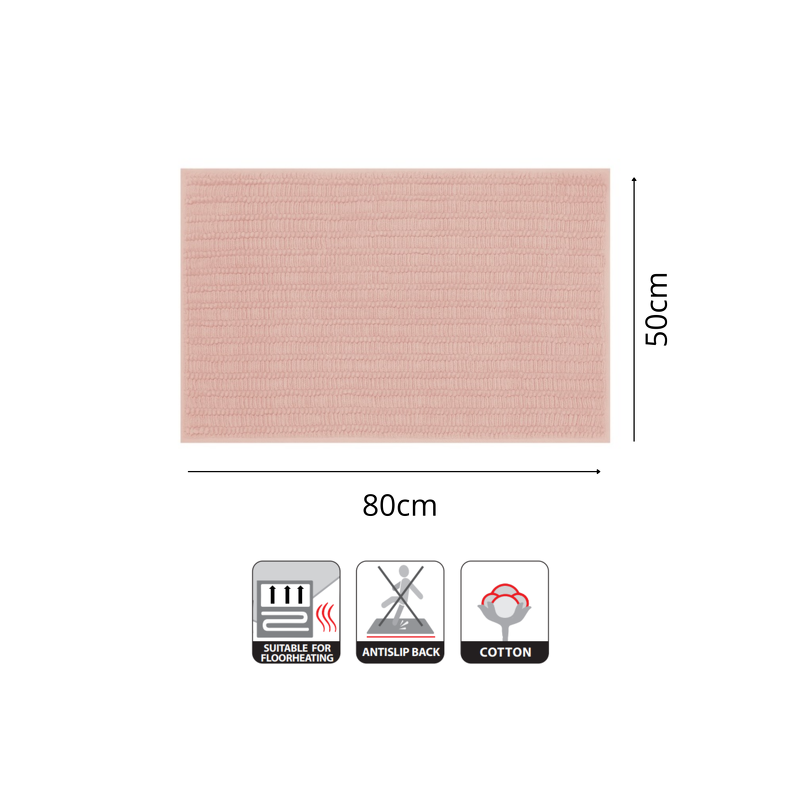 Spirella Bathroom mat ADA Cotton 50x80cm Pastel Pink Spirella