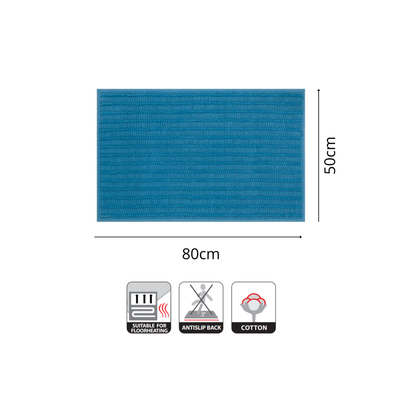 Spirella Tappetino da bagno cotone ADA 50x80cm Blu Spirella
