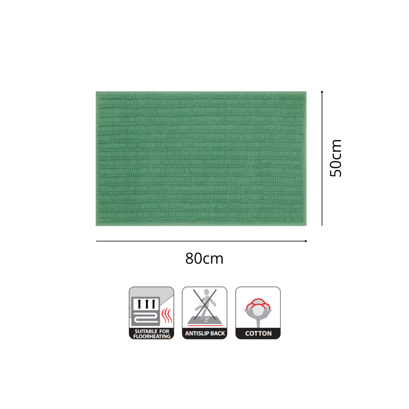 Spirella Tappetino da bagno cotone ADA 50x80cm Verde Spirella