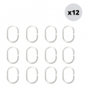 MSV 12er Set Duschvorhangringe transparente MSV