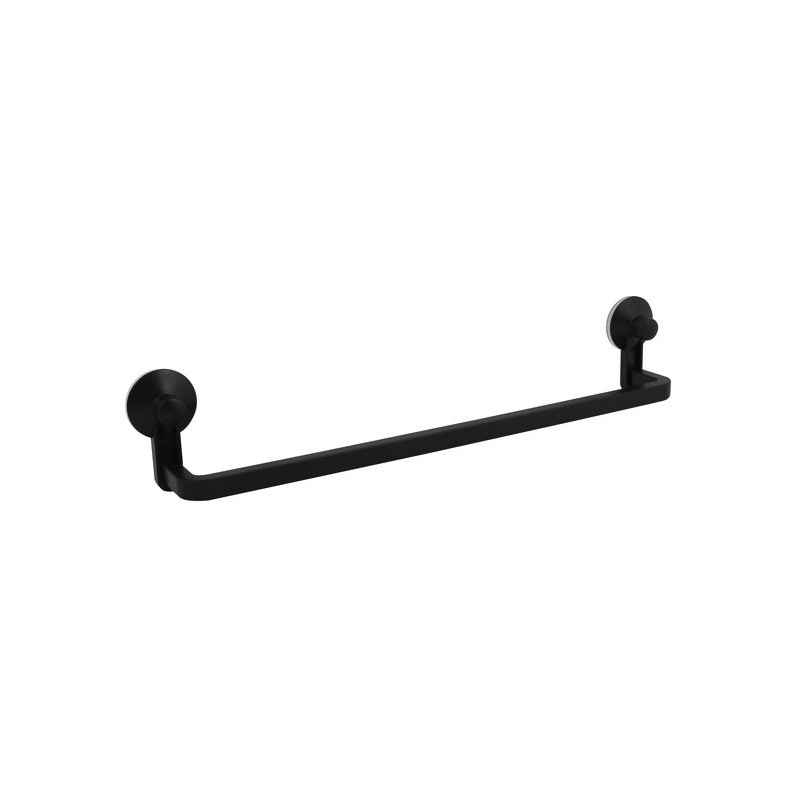 Porte Serviettes mural à ventouses en PVC Noir mat MSV MSV