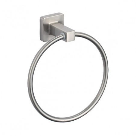 Anneau Porte Serviettes mural rond en Zinc PARMA Satiné MSV MSV