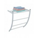 Porte Serviettes & étagère murale en Acier Blanc MSV MSV