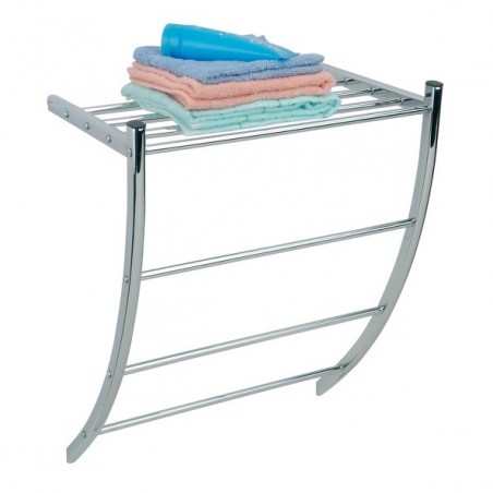 Porte serviettes & étagère murale en Acier chromé MSV