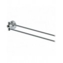 Double wall-mounted towel rack Steel COUNTRYSIDE Chrome Spirella