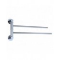 Porte serviettes double mural en Inox SUMBA Chromé MSV
