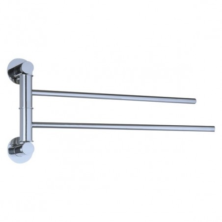 Porte serviettes double mural en Inox SUMBA Chromé MSV
