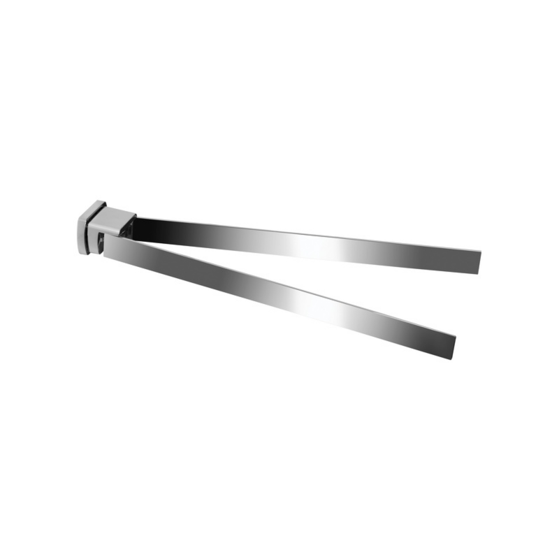 Double wall-mounted towel rack MILO Chrome Steel Spirella