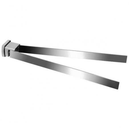 Double wall-mounted towel rack MILO Chrome Steel Spirella