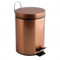 HANS Papelera con pedal de acero 3L Efecto cobre MSV