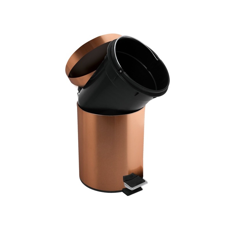 Pedal bin HANS Steel 3L Copper Effect MSV