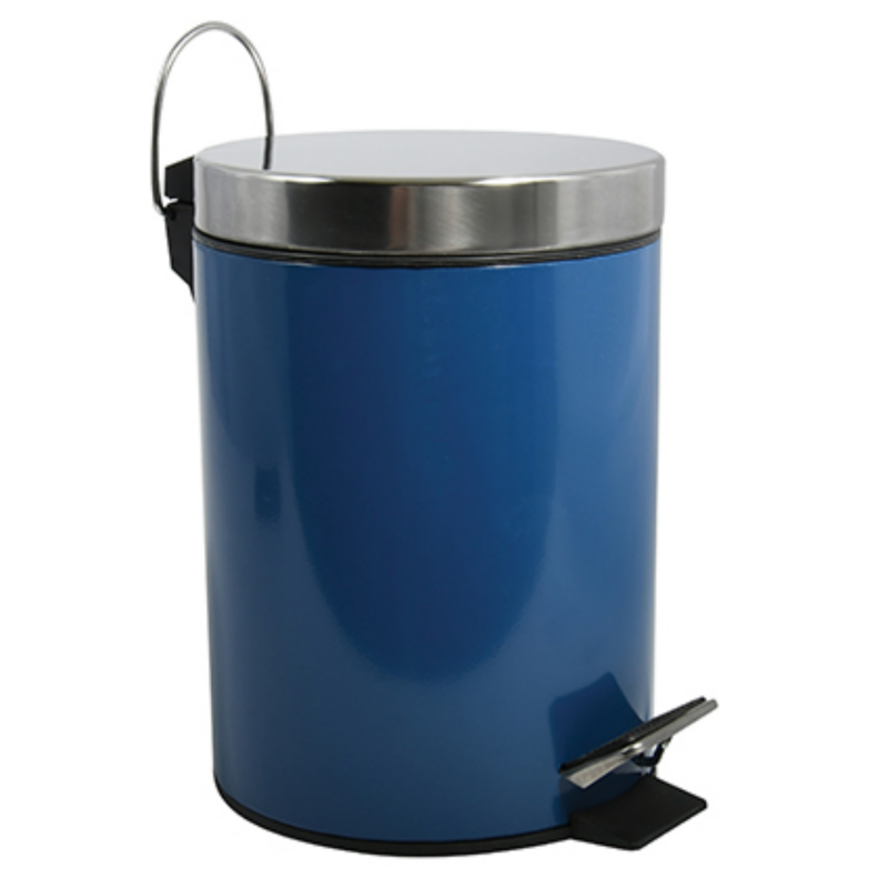Poubelle à  pédale Inox 3L Bleu MSV