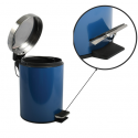 Papelera con Pedal Inox 3L Azul MSV