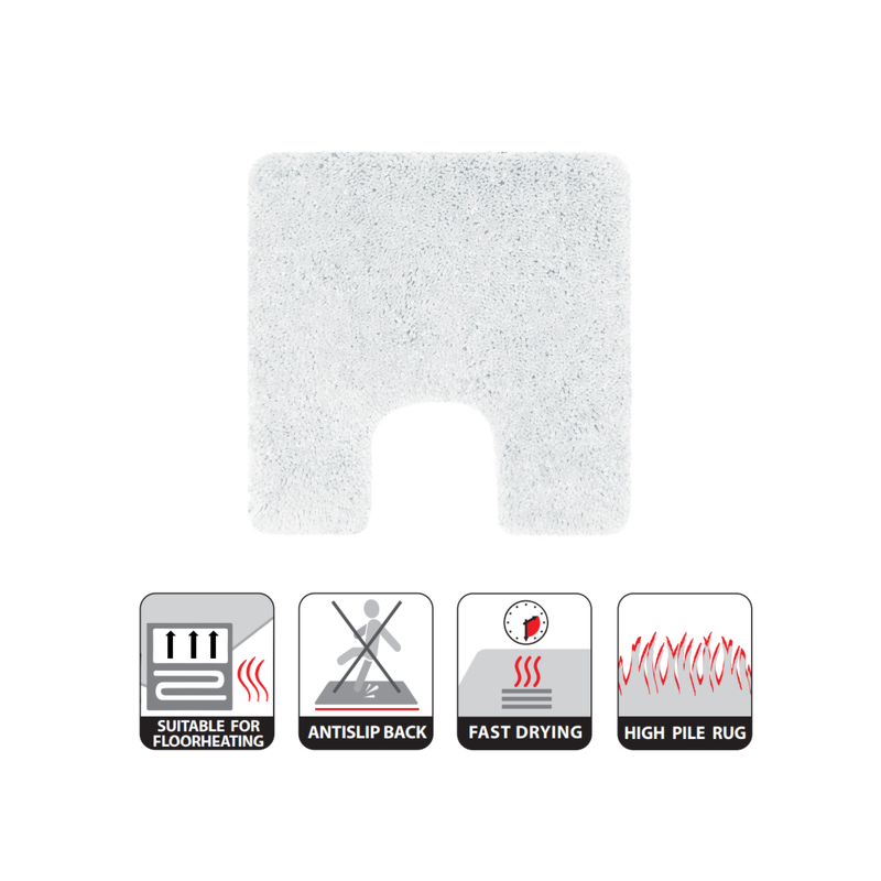 Tapis de bain Microfibre HIGHLAND 55x55cm Blanc Spirella