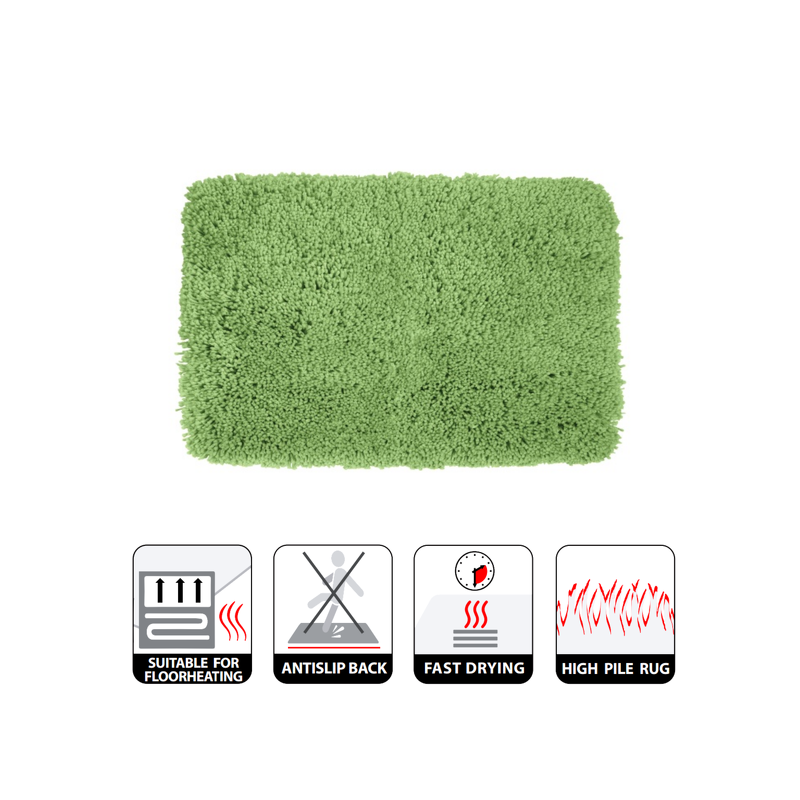 Tapis de bain Microfibre HIGHLAND 60x90cm Vert Olive Spirella