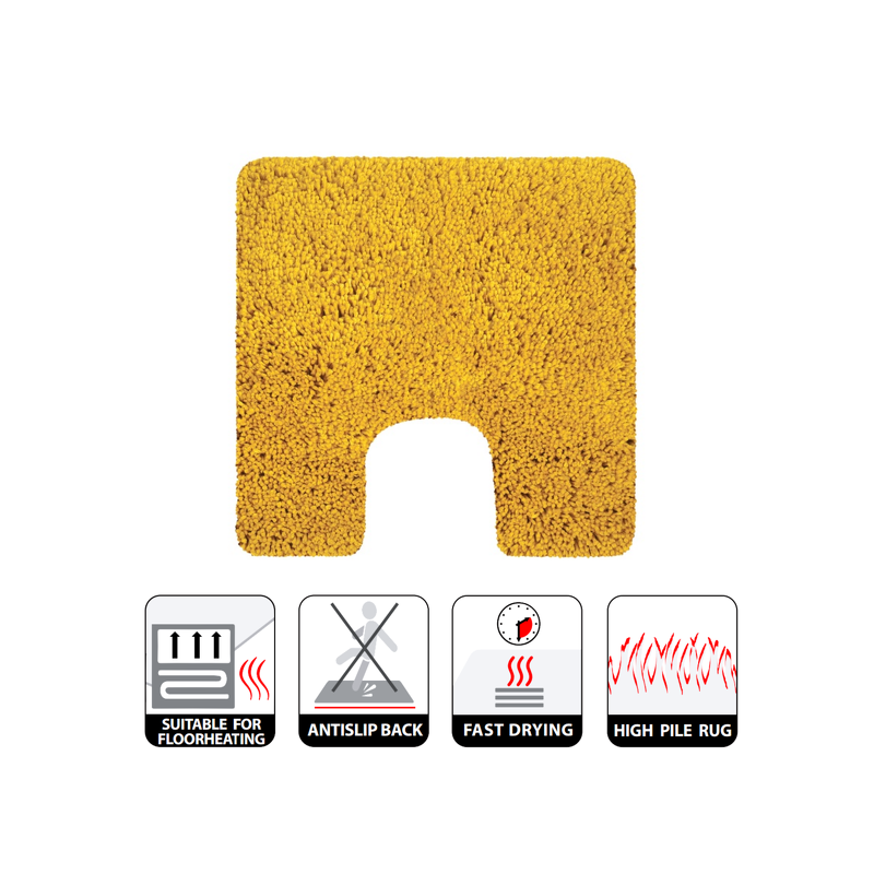 Microfiber bath mat HIGHLAND 55x55cm Saffron Spirella