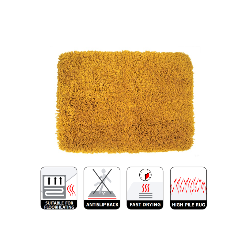 Microfiber bath mat HIGHLAND 70x120cm Saffron Spirella