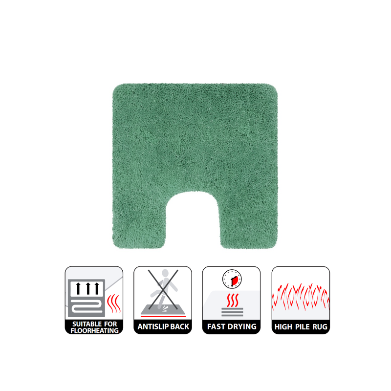 Spirella Badematte HIGHLAND Mikrofaser- 55x55cm Basilikumgrün