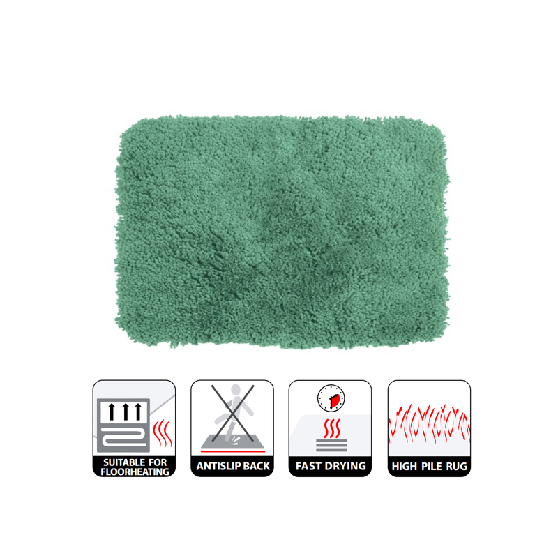 Tapis de bain Microfibre HIGHLAND 60x90cm Vert Basil Spirella
