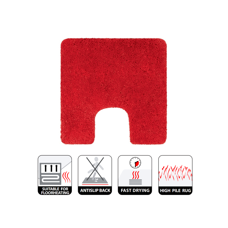 Spirella Tapis de bain Microfibre HIGHLAND 55x55cm Rouge