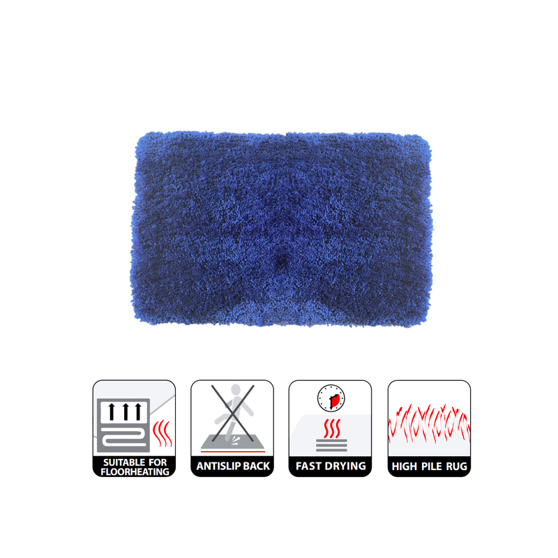 Tappetino da bagno in microfibra HIGHLAND 55x65 cm Blu Navy Spirella