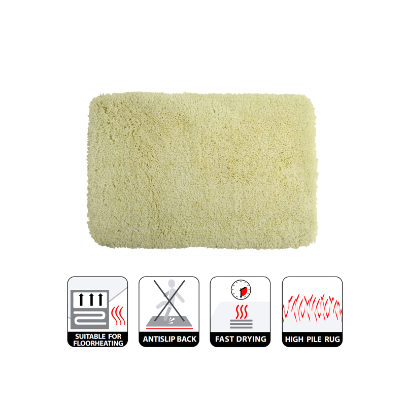 Tapis de bain Microfibre HIGHLAND 80x150cm Jaune clair Spirella