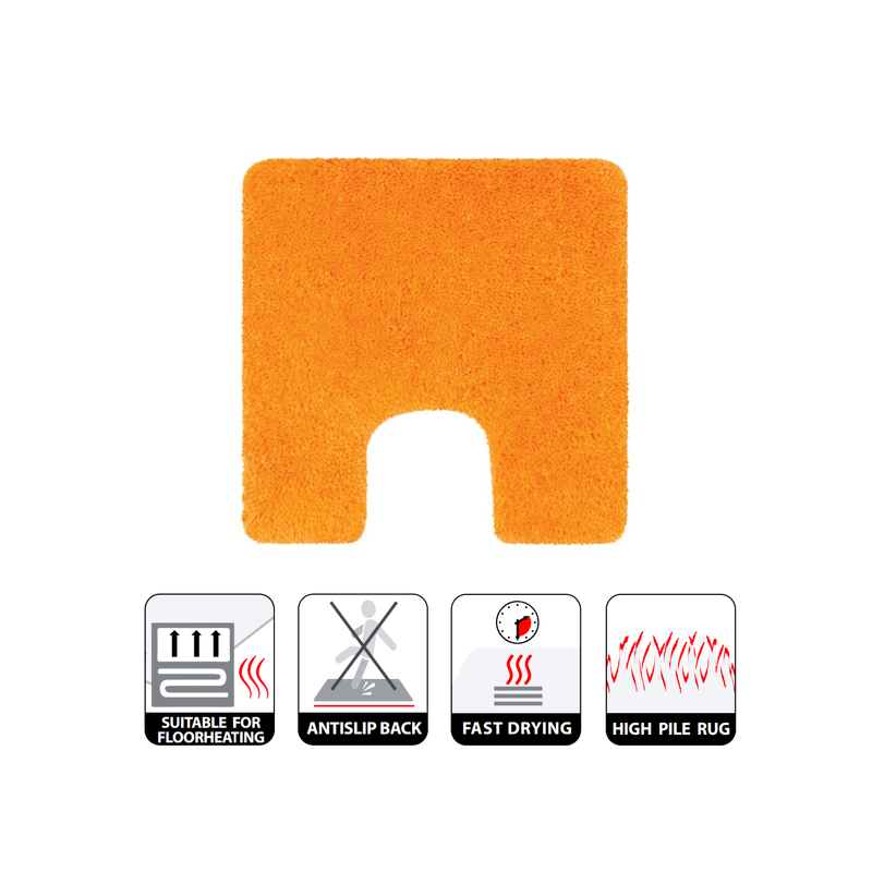 Microfiber bath mat HIGHLAND 55x55cm Orange Spirella