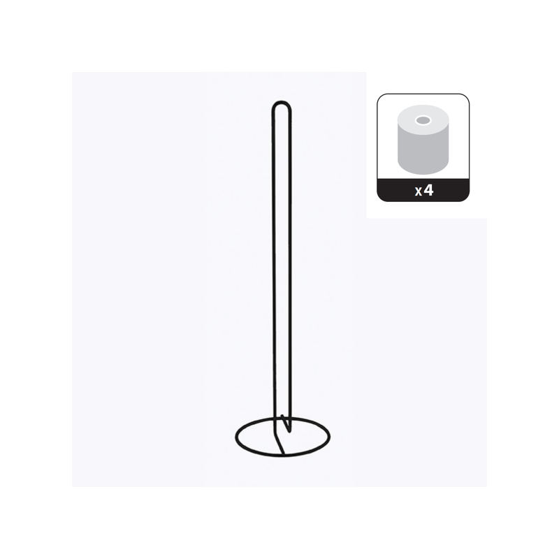 Porte rouleau Papier WC sur Pied STOCK Acier Noir mat Spirella