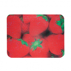 MSV Planche à découper et dessous de plat en verre motif fraises