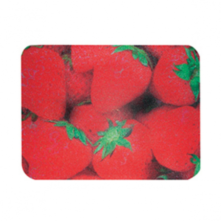 Tagliere e sottopentola in vetro fragola MSV