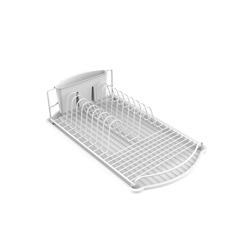 Egouttoir à  vaisselle avec plateau en Acier Blanc mat MSV