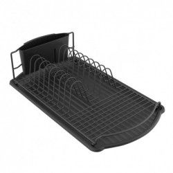 MSV Dish drainer with tray Steel Matt Black