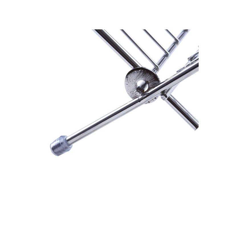Escurreplatos Plegable con Bandeja de Acero Cromado Blanco MSV