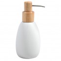 dispenser sapone in poliresina e legno SVEN Bianco Spirella