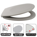 Spirella WC-Sitz Thermo Hard NEELA Matt Taupe - Verchromte ABS-Scharniere