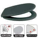 Abattant wc thermo dur avec fermeture silencieuse vert foncé Spirella