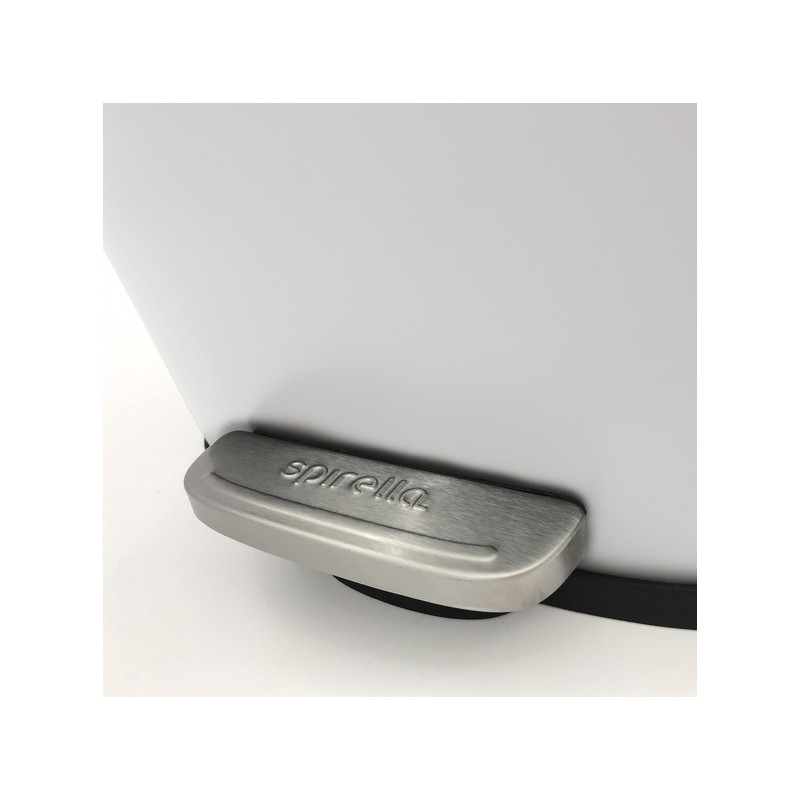 Papelera con pedal Acero AKIRA 12L Blanco mate Spirella