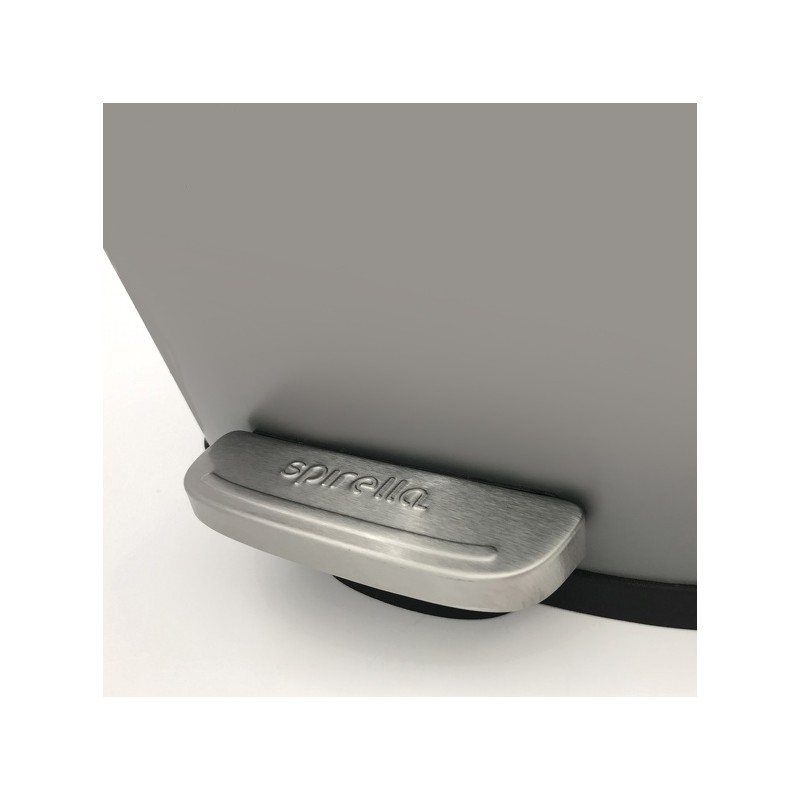 Papelera con pedal Acero AKIRA 12L Gris topo mate Spirella