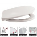 Toilet seat HARRY Light Gray - Zinc Hinge Spirella